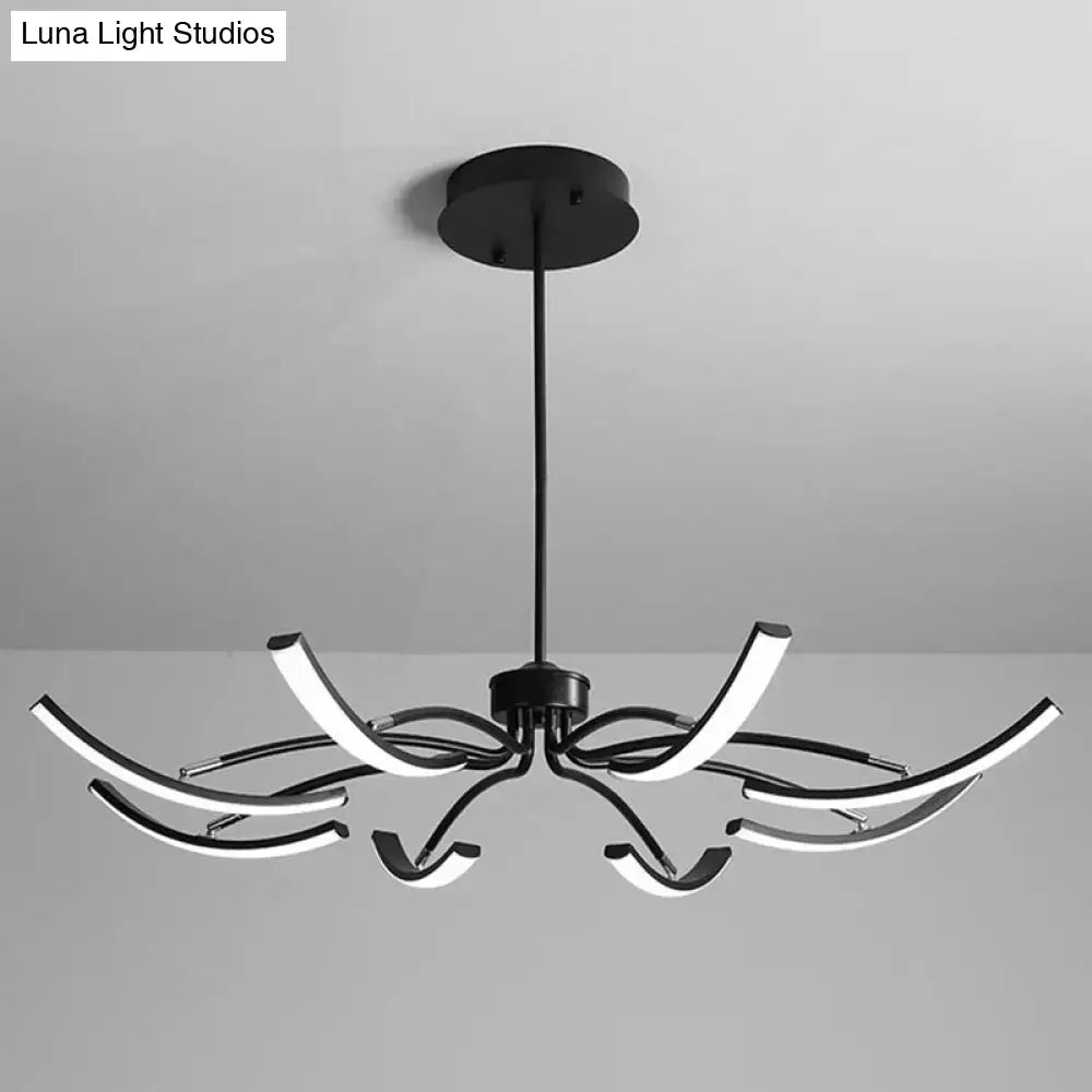 Black Rotating LED Chandelier