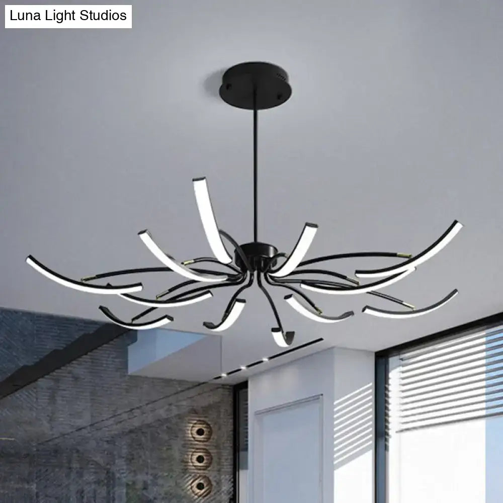 Black Rotating LED Chandelier
