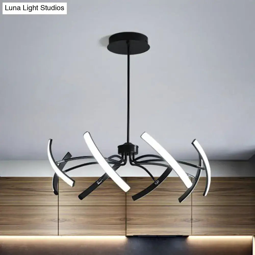 Black Rotating LED Chandelier