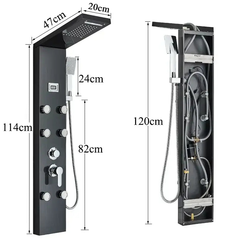 Black Shower Panel System