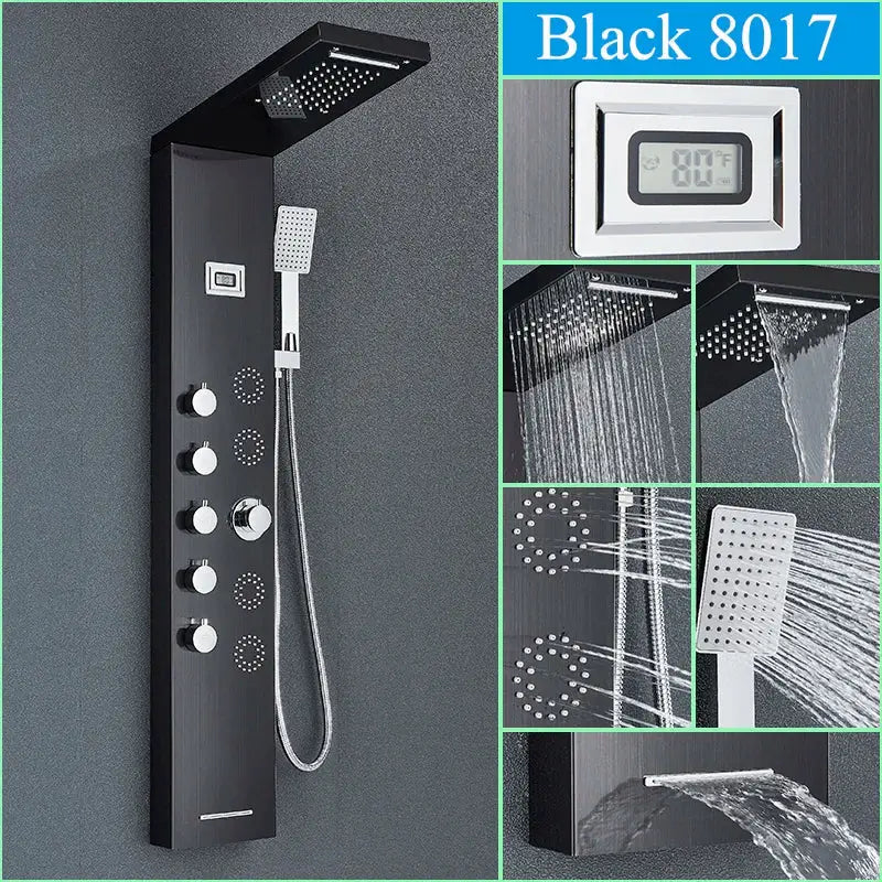 Black Shower Panel System