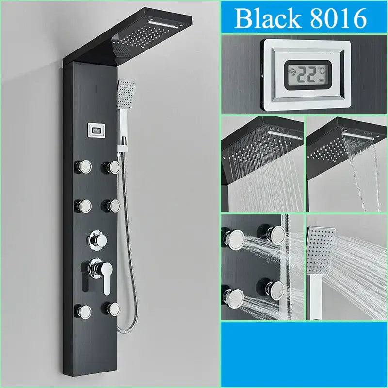 Black Shower Panel System