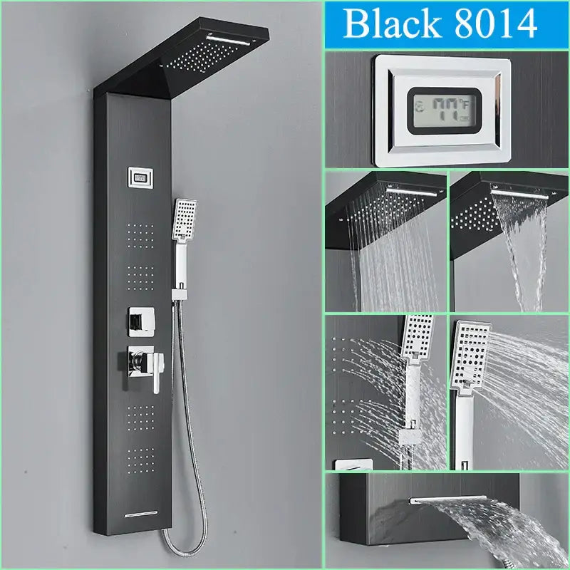 Black Shower Panel System