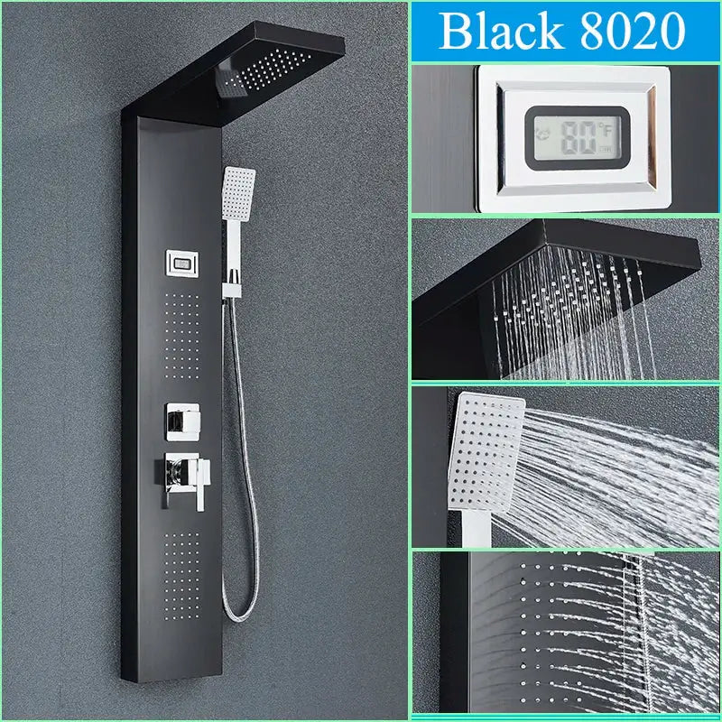 Black Shower Panel System