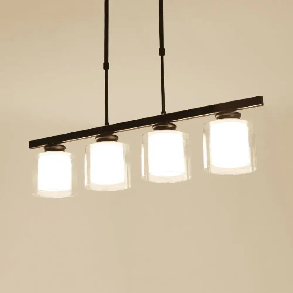 Silver Cylinder Pendant Light