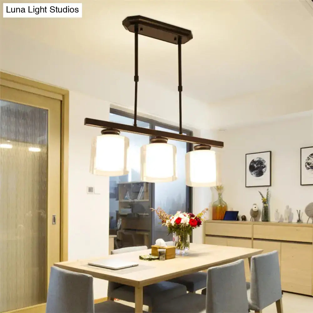 Silver Cylinder Pendant Light