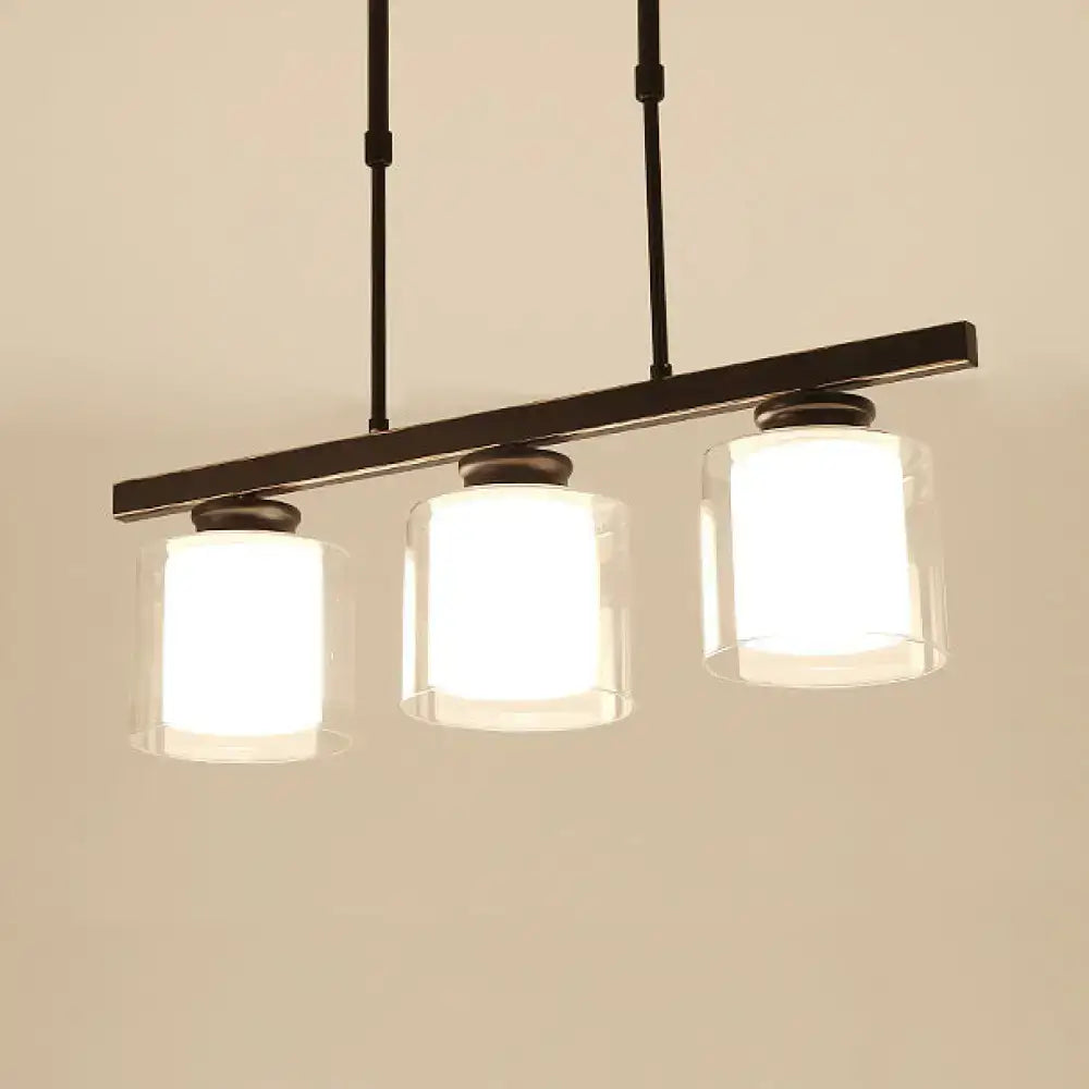 Silver Cylinder Pendant Light