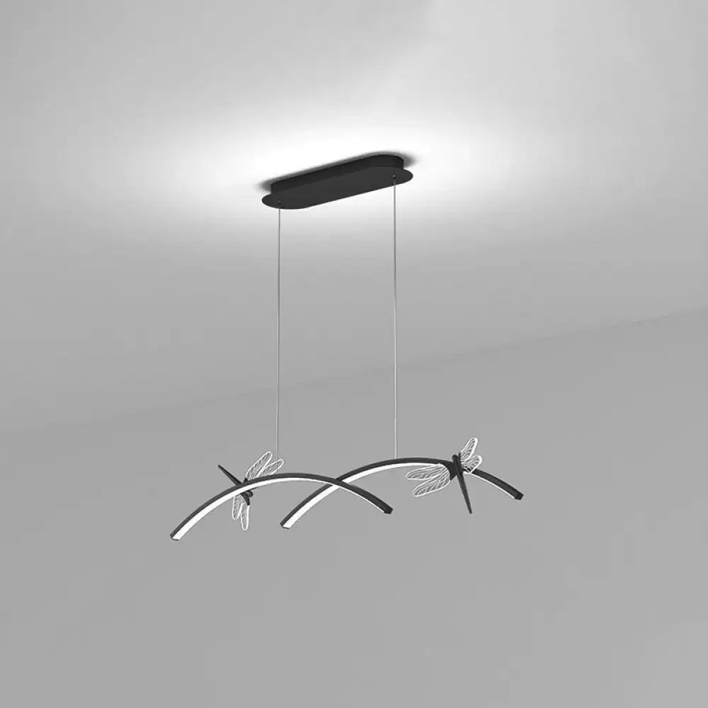 Black Linear LED Pendant