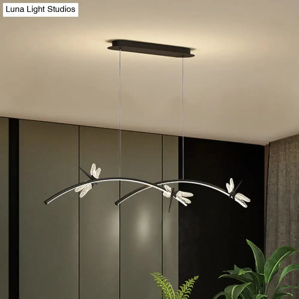 Black Linear LED Pendant