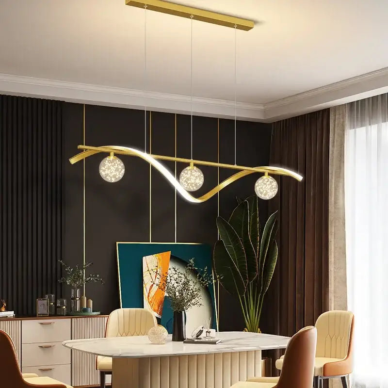Black Glass Ball Pendant 100cm Golden or Black