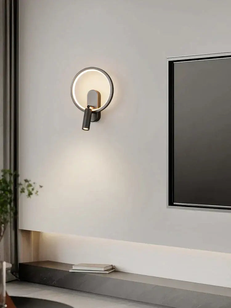 Black Adjustable Spotlight Lamp Solid Brass