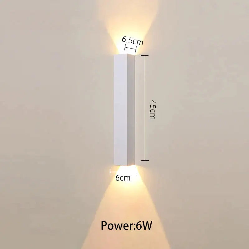 Black Modern LED Sconce Dual-Directional Light