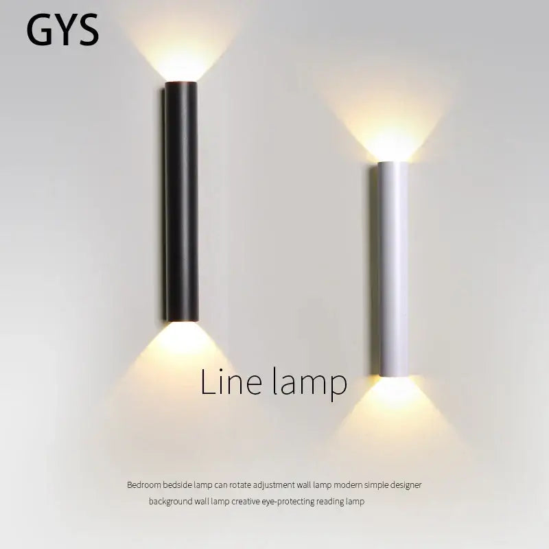 Black LED Wall Lamp for Bedroom and TV Area