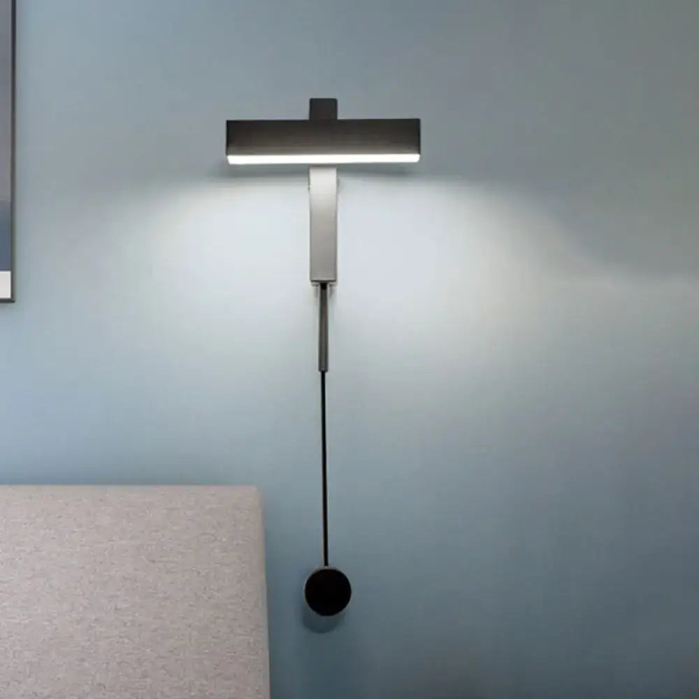 Black Adjustable Wall Lamp Versatile Arm Design