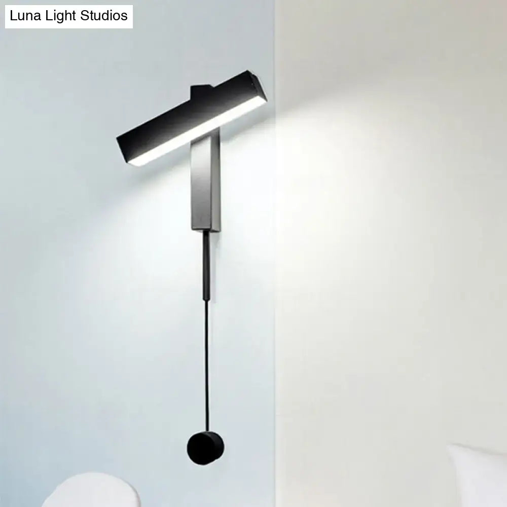 Black Adjustable Wall Lamp Versatile Arm Design
