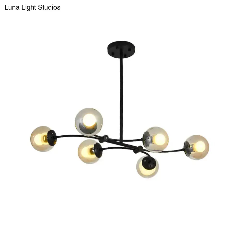 Black Sphere Buffet Chandelier