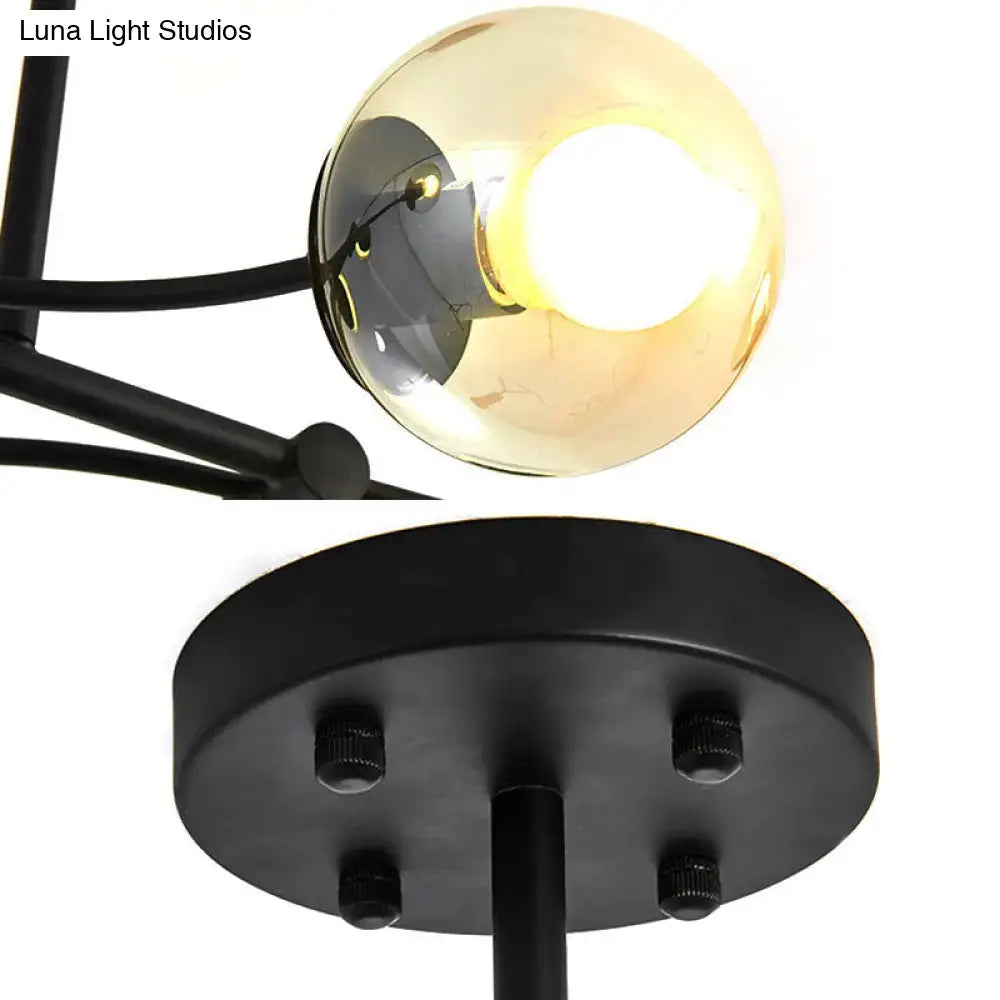 Black Sphere Buffet Chandelier