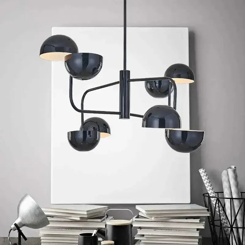 Black Abstract Art Chandelier