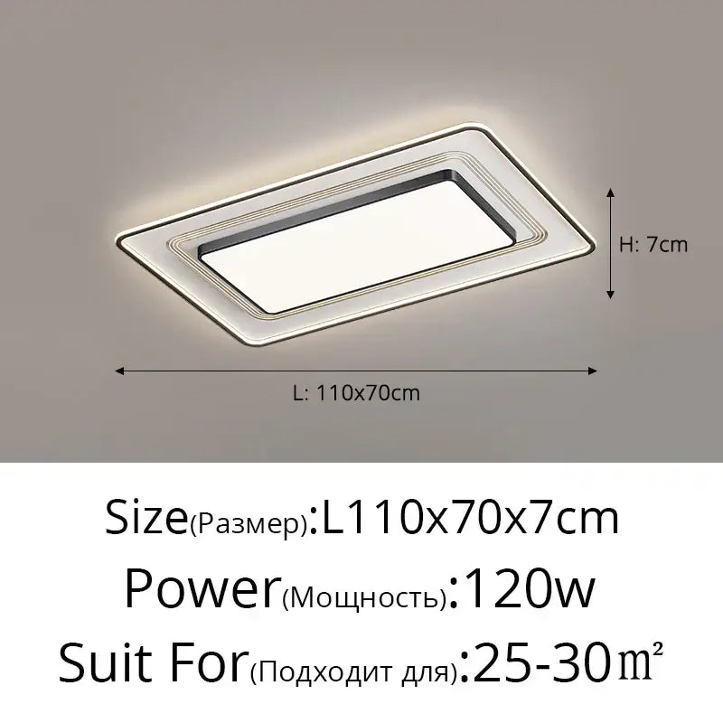 Black Square Dimmable Light