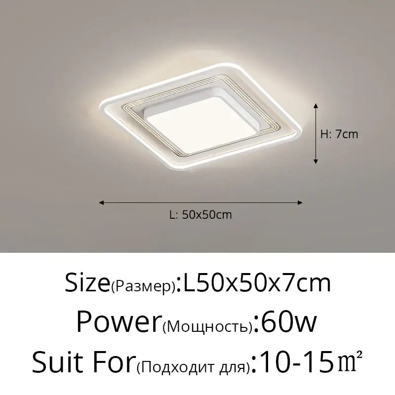 Black Square Dimmable Light