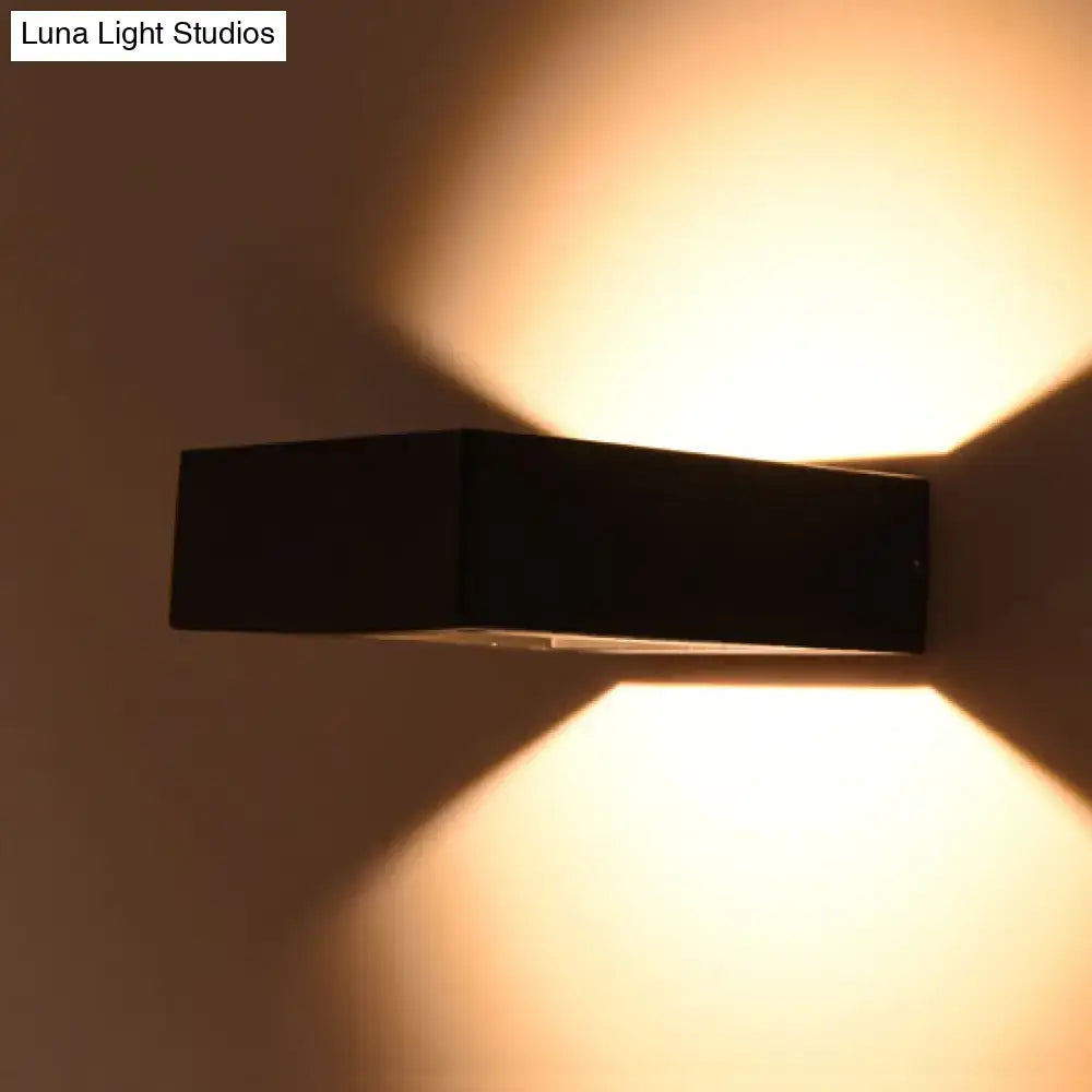 Black Square LED Sconce