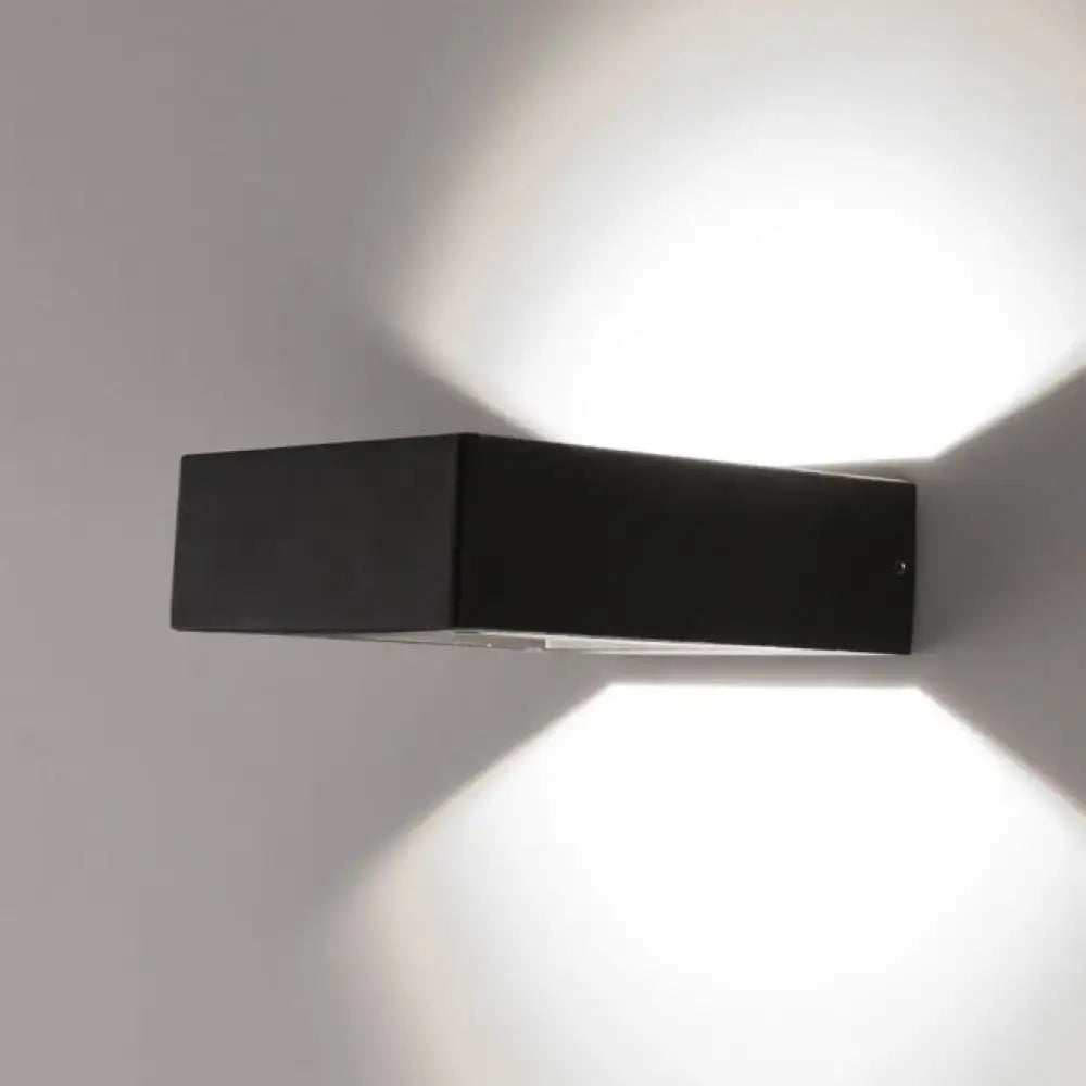 Black Square LED Sconce