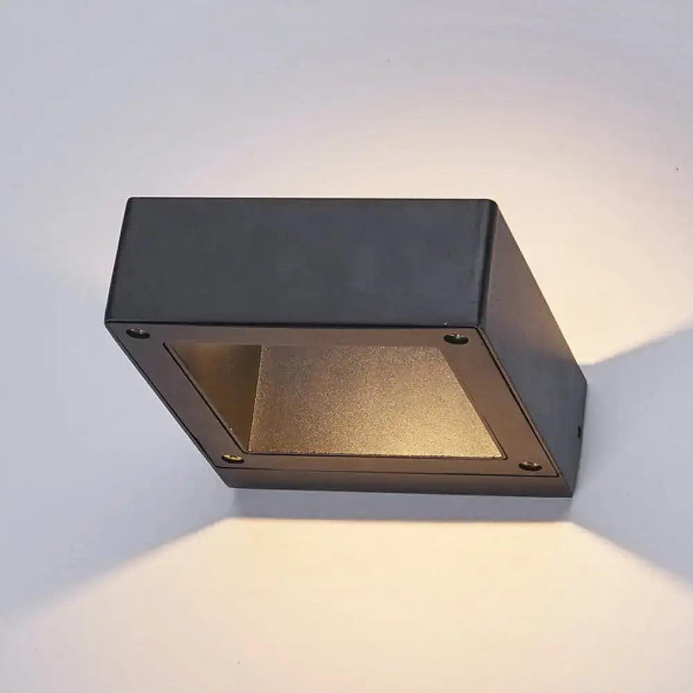 Black Square LED Sconce