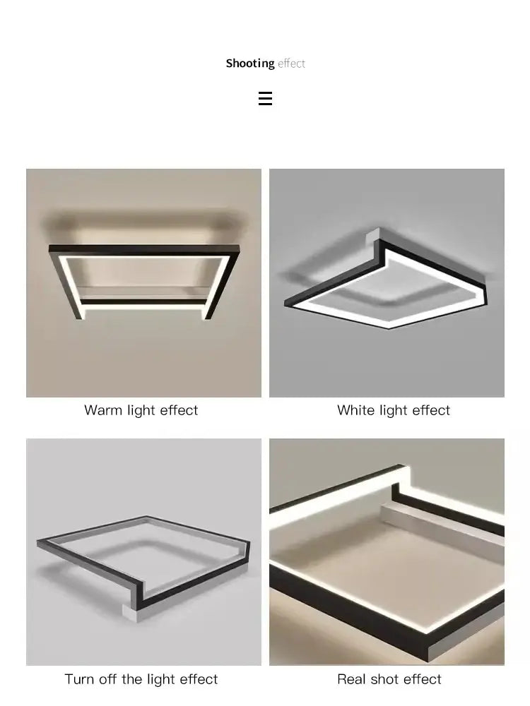 Black Square Smart Chandelier