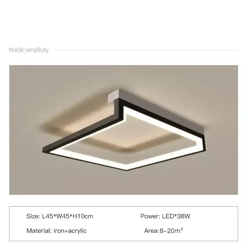 Black Square Smart Chandelier