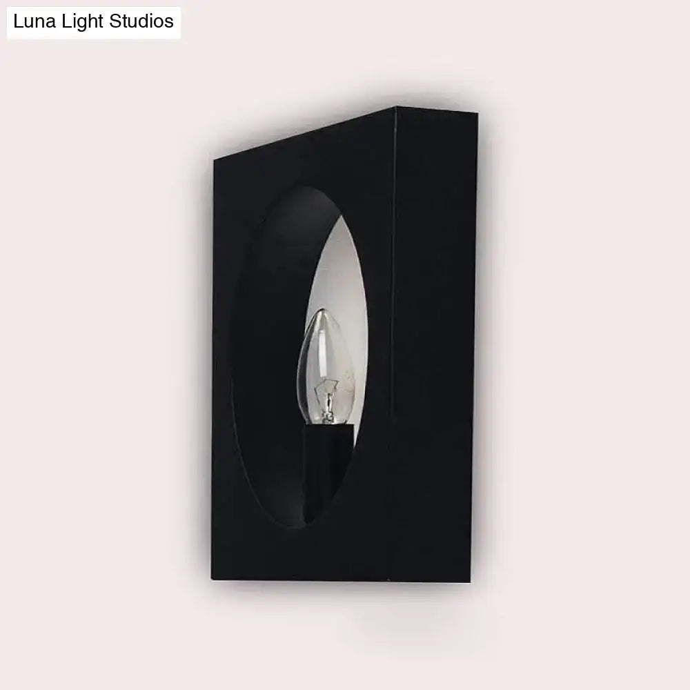Black Square Glass Sconce