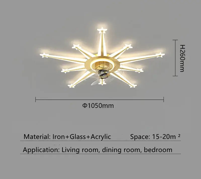 Black Starburst Ceiling Fan