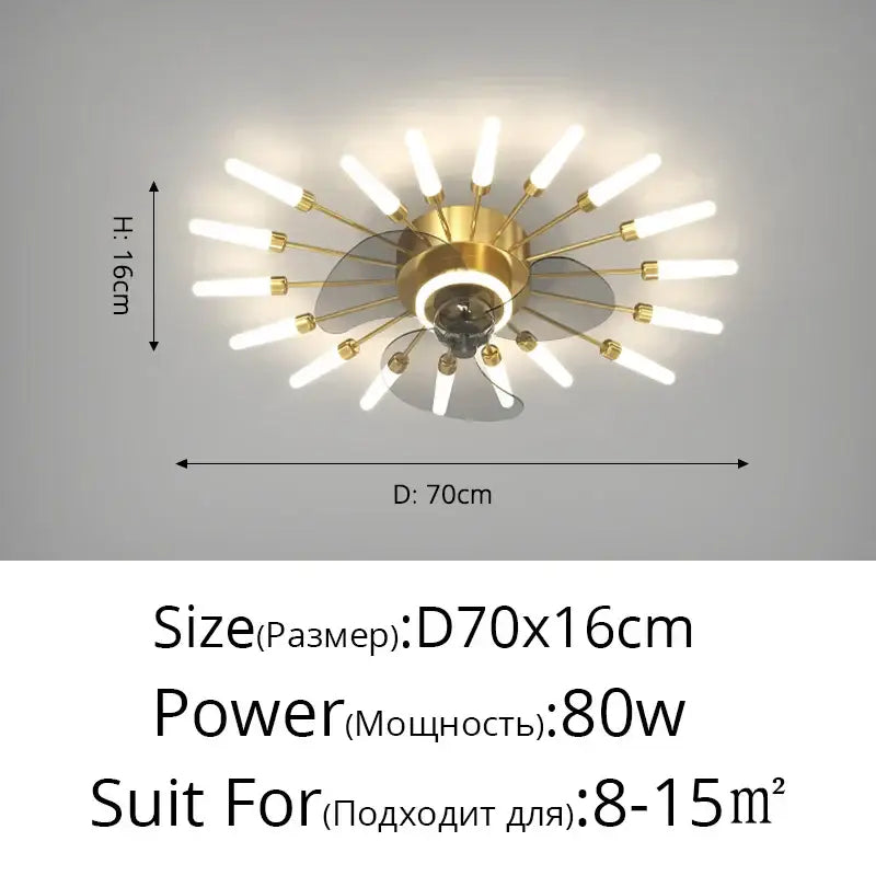 Black Starburst Ceiling Fan
