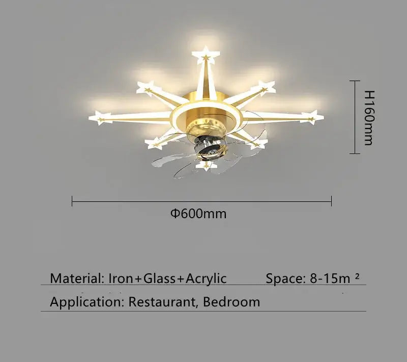 Black Starburst Ceiling Fan