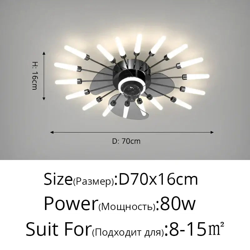 Black Starburst Ceiling Fan