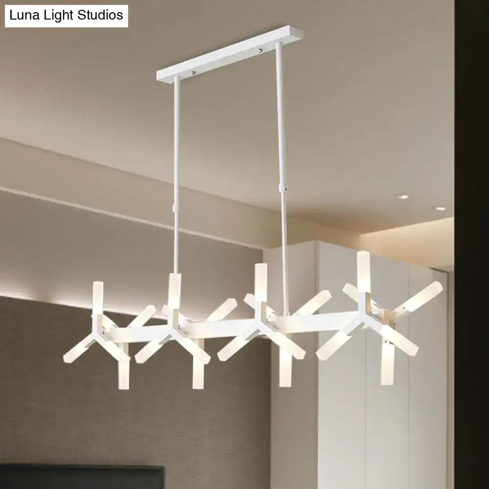 Black Linear Acrylic Chandelier