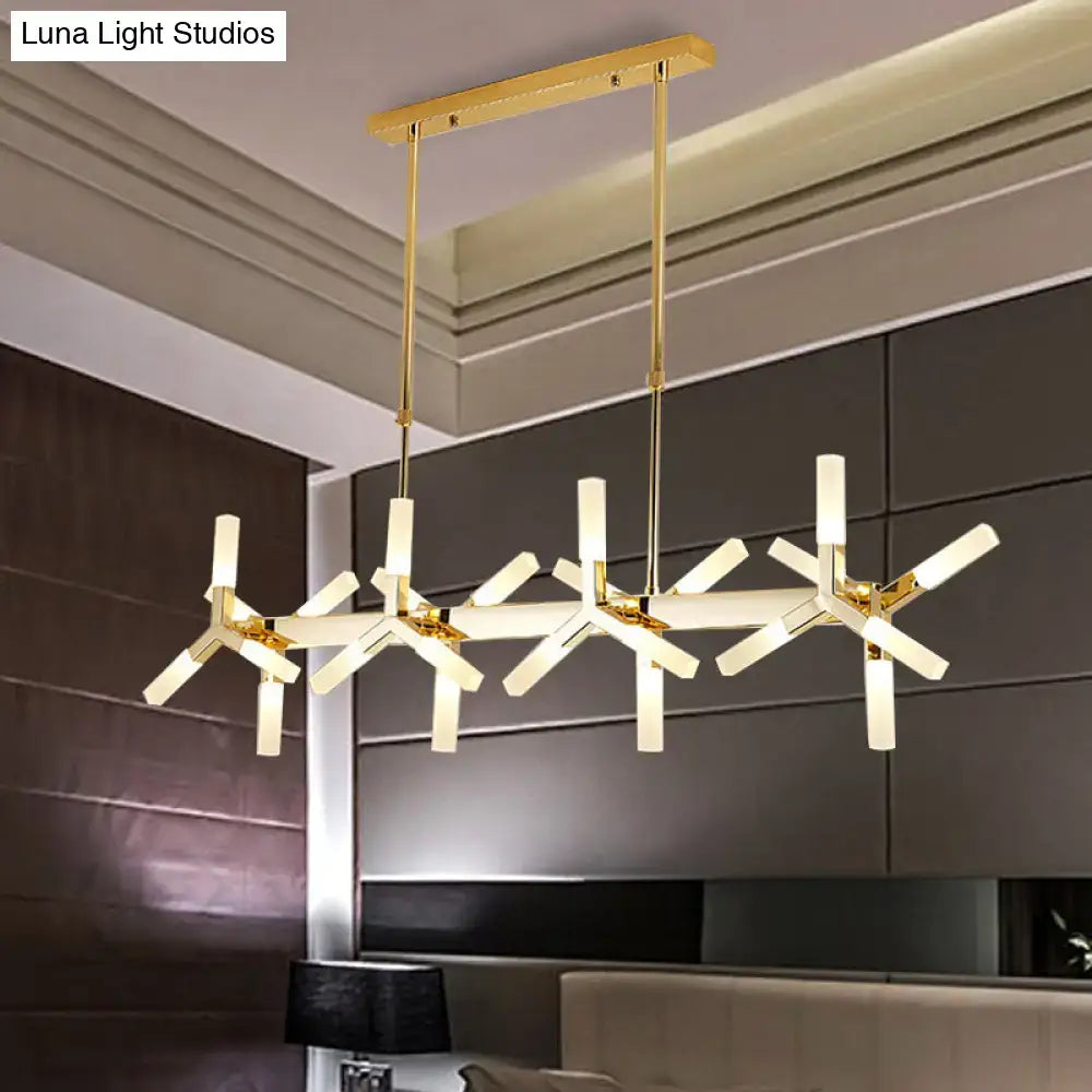Black Linear Acrylic Chandelier