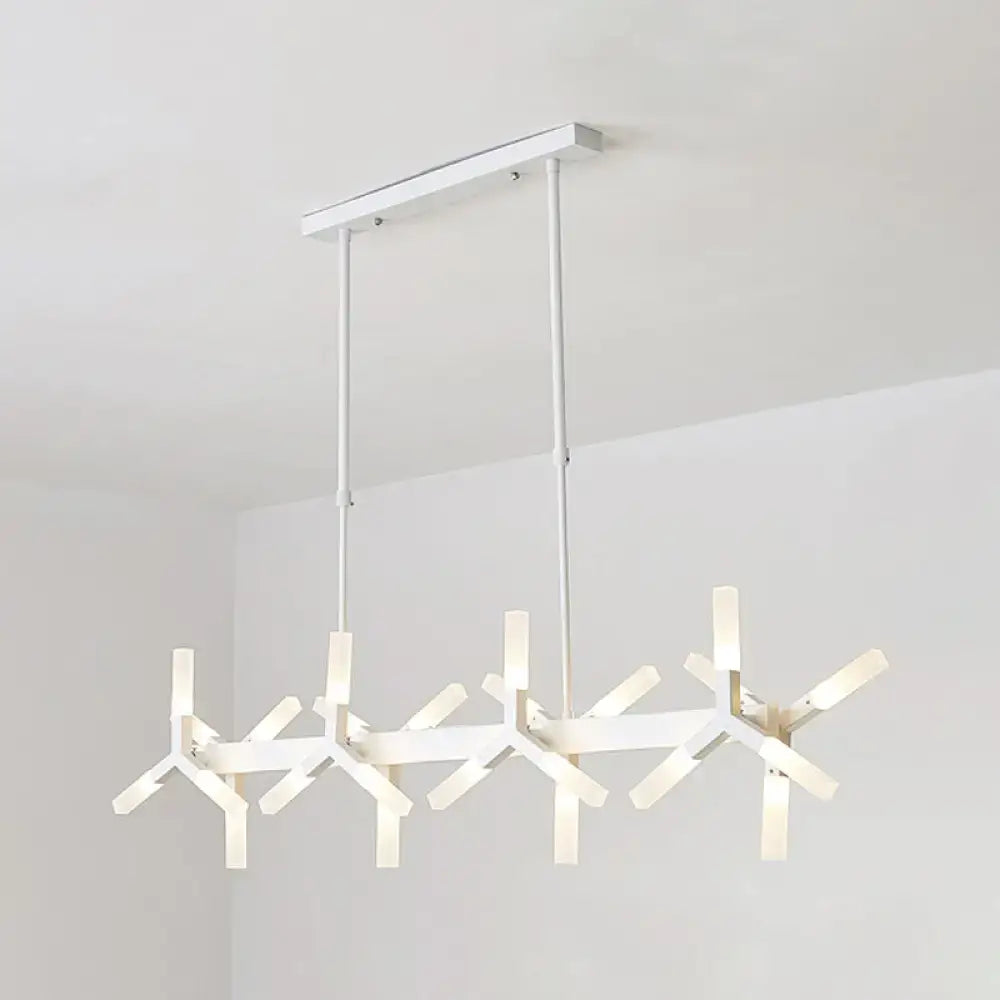 Black Linear Acrylic Chandelier