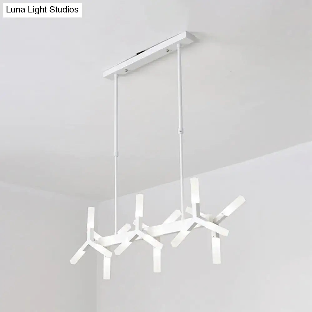 Black Linear Acrylic Chandelier