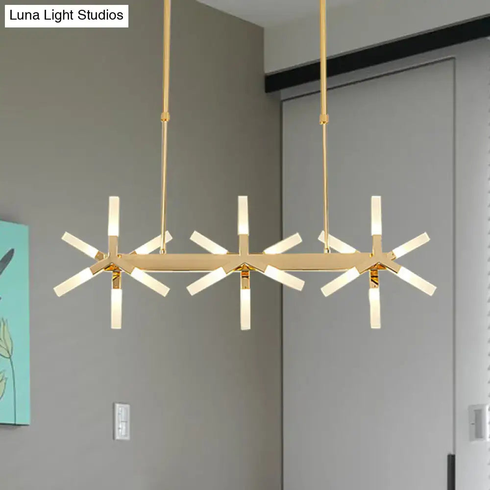 Black Linear Acrylic Chandelier