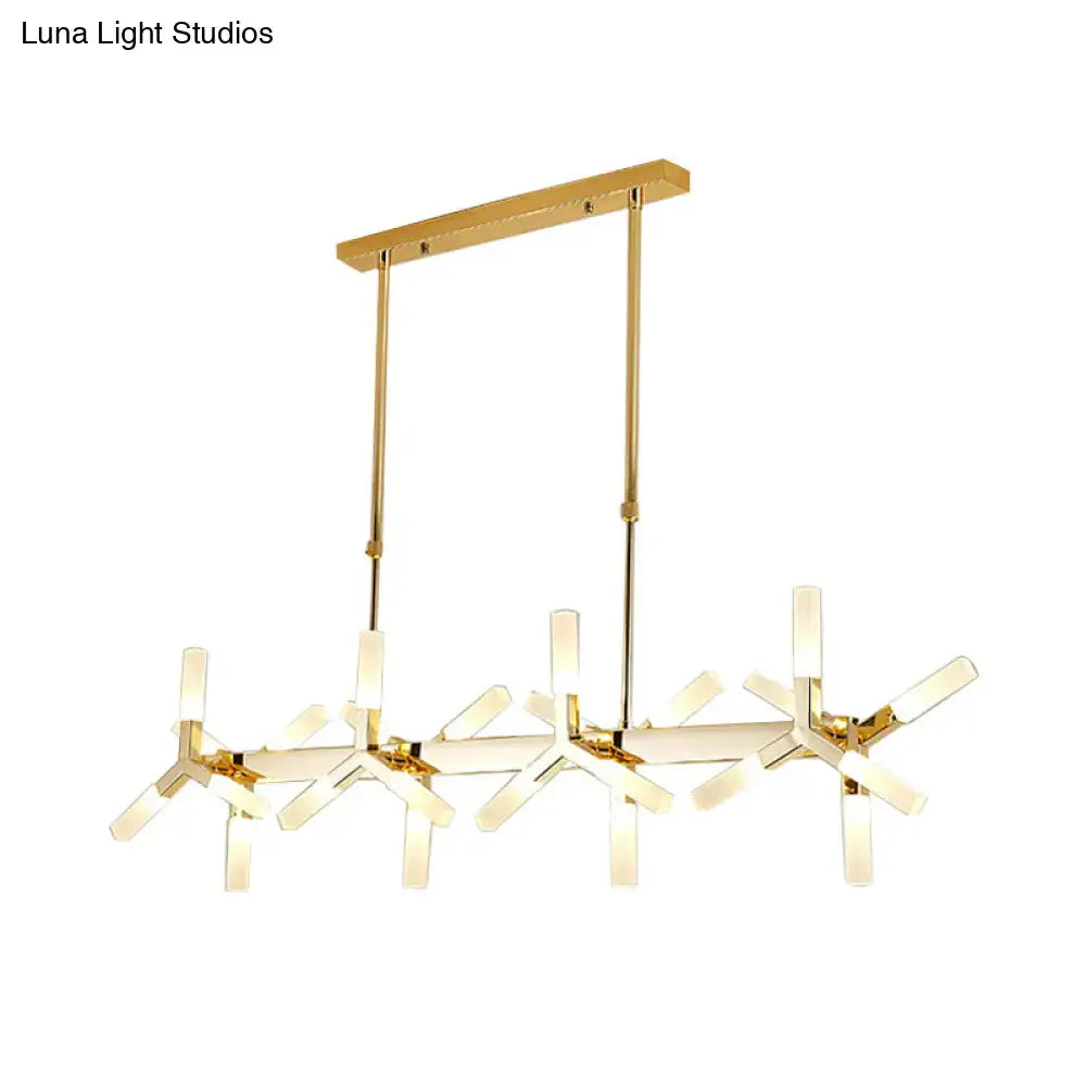 Black Linear Acrylic Chandelier