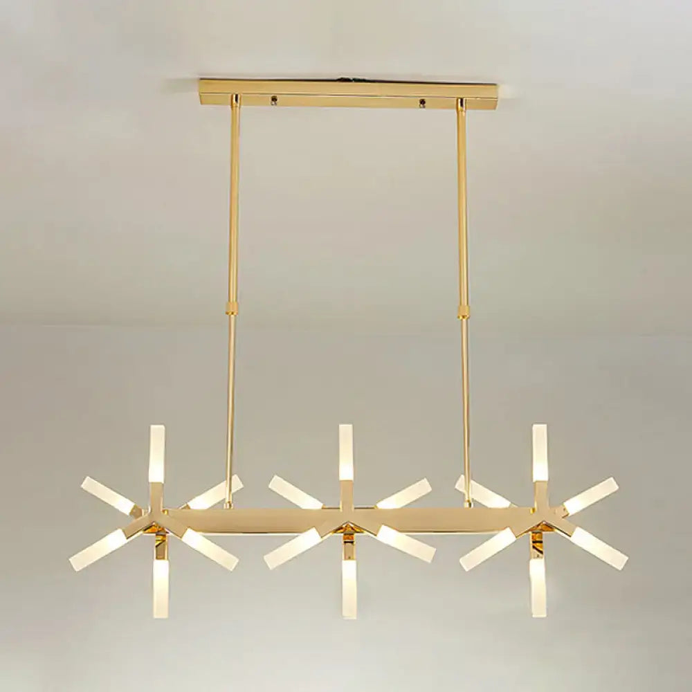 Black Linear Acrylic Chandelier