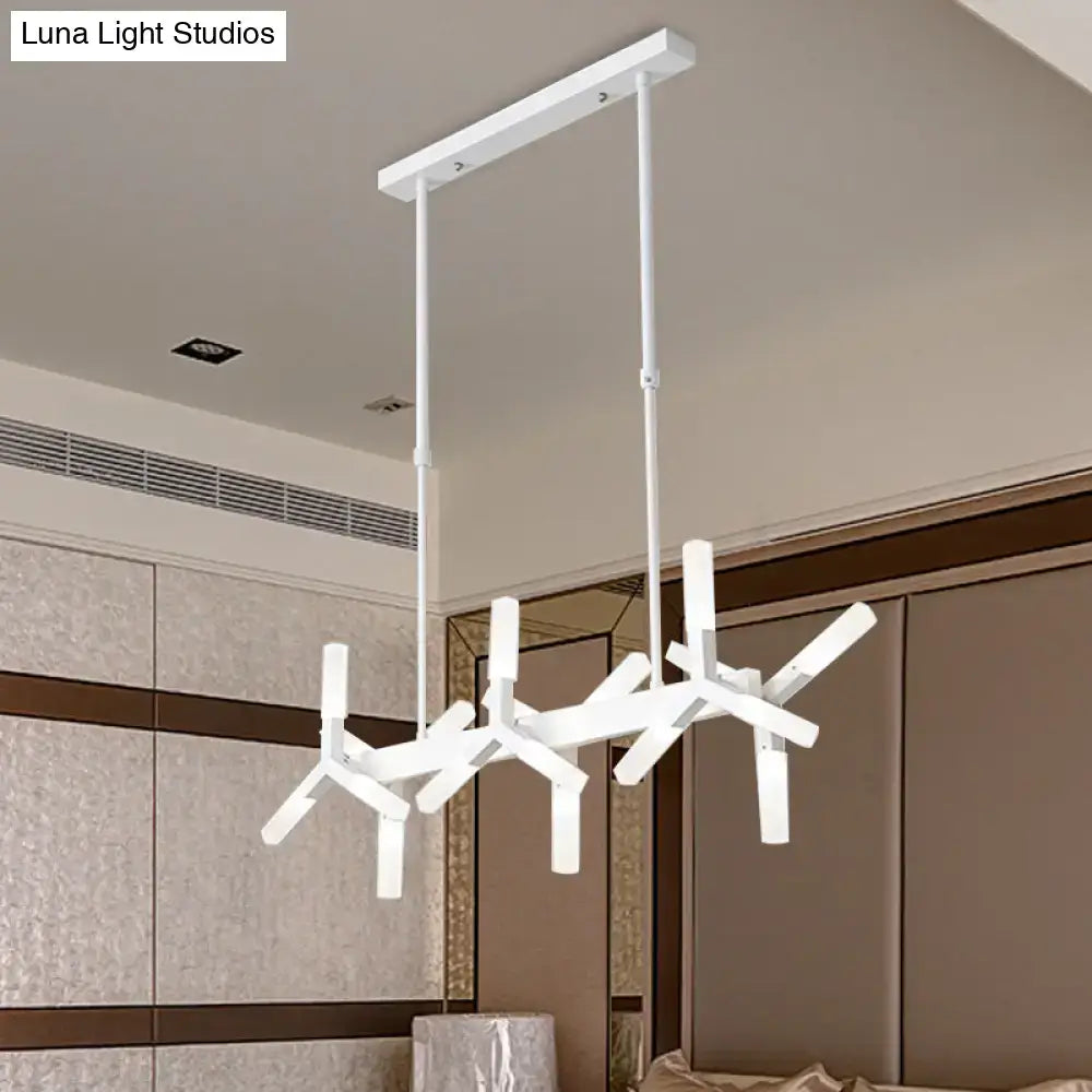 Black Linear Acrylic Chandelier