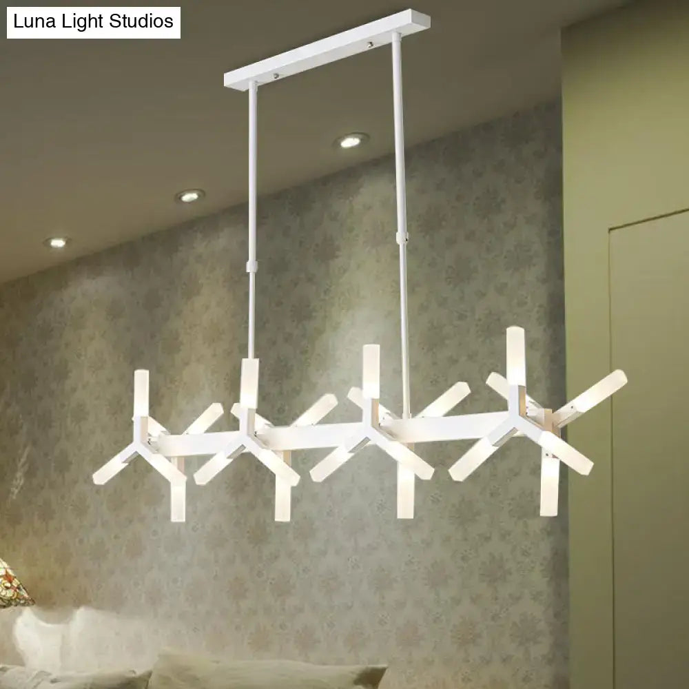 Black Linear Acrylic Chandelier