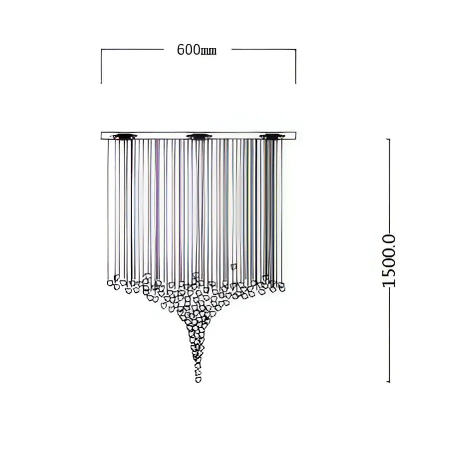 Black Stone Crystal Chandelier