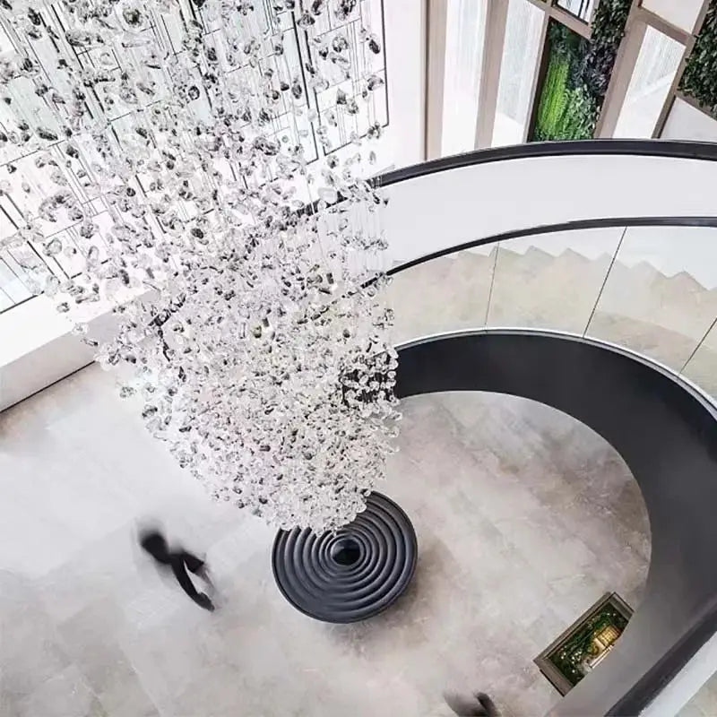 Black Stone Staircase Lighting