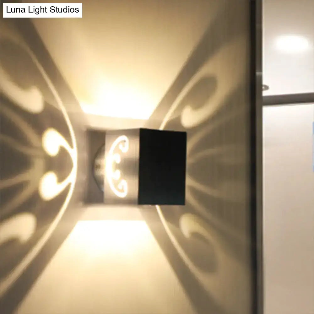 Black Swirl LED Sconce