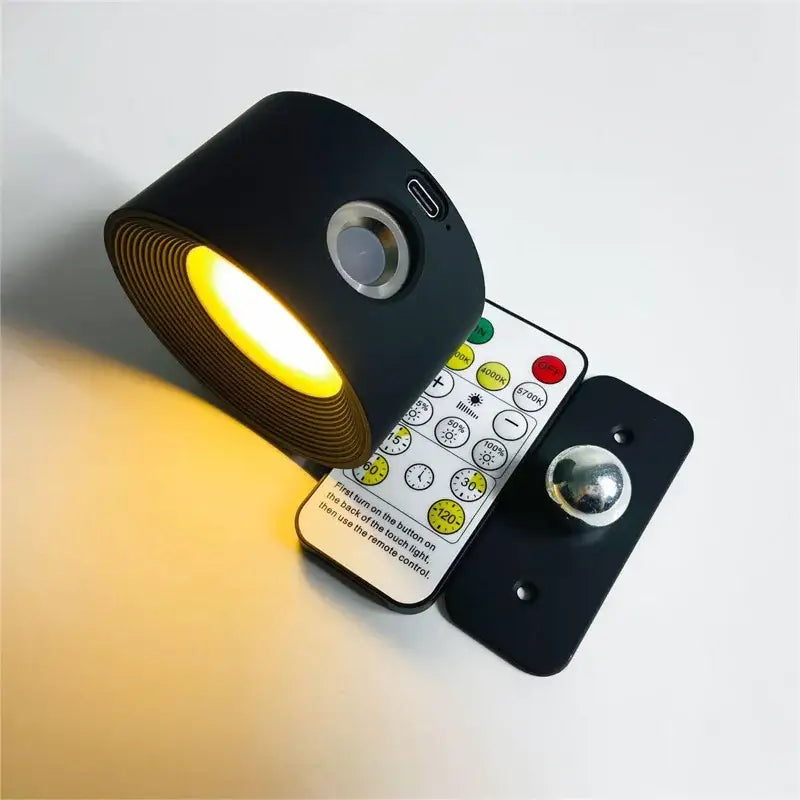 Black LED USB Wall Lamp