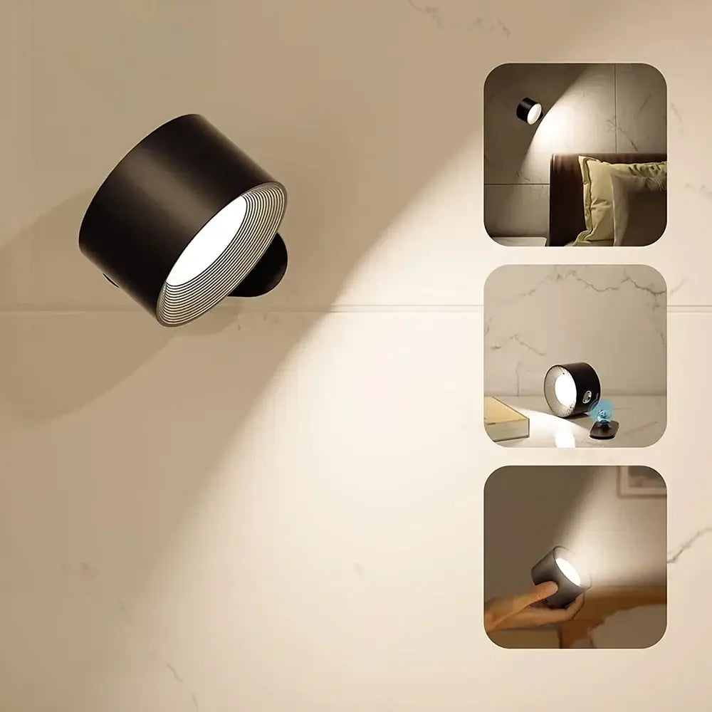 Black LED USB Wall Lamp
