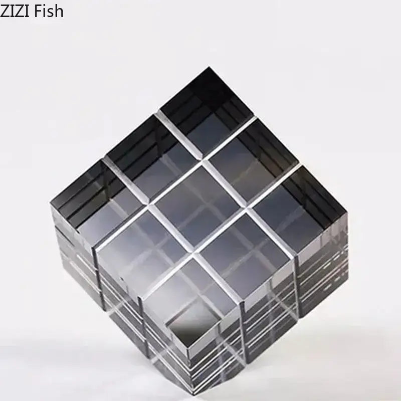 Black Crystal Cube Ornament
