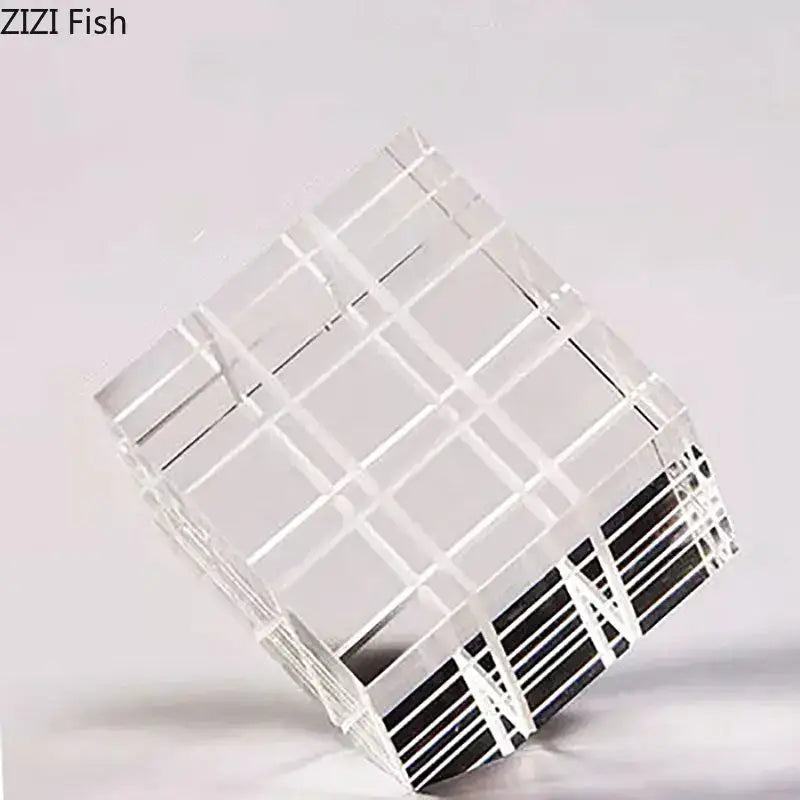 Black Crystal Cube Ornament